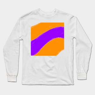 orange purple watercolor abstract texture Long Sleeve T-Shirt